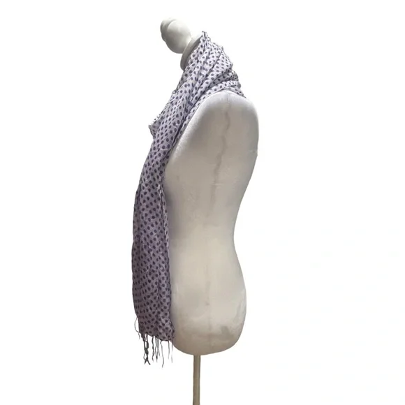 Purple Polka Dot Scarf/Shawl. Fun and flirty style. Lightweight. - Picture 6 of 10